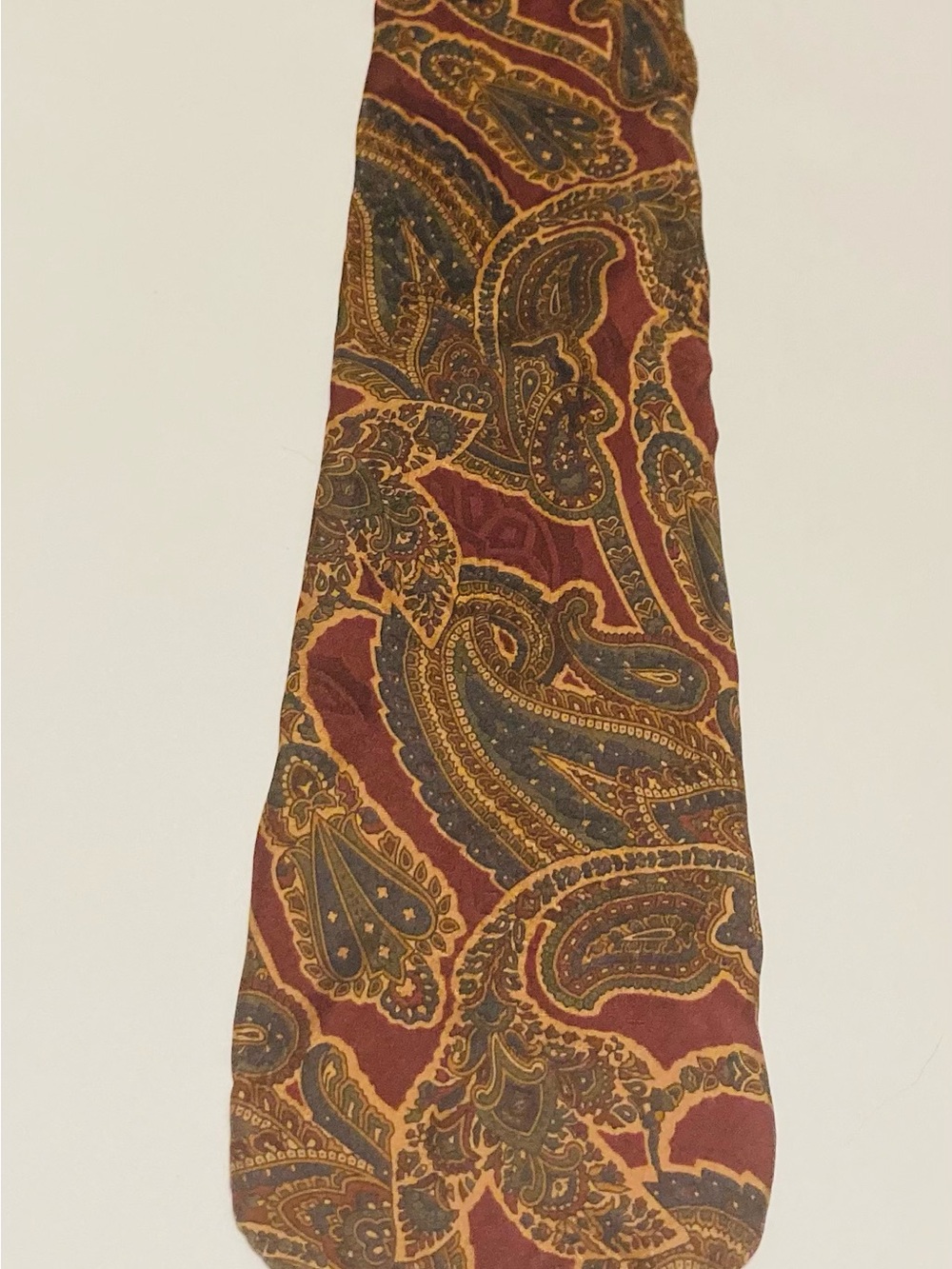 5 Designer Silk Classic Paisley Blue and Brown Men's Tie - Picture 6 of 8